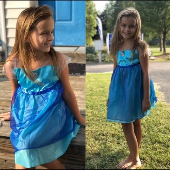 Disney | Girls Elsa Dress Costume | Size Small (4/6x) - Picture 1 of 7